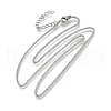 1.5MM 304 Stainless Steel Wheat Chain Necklaces for Men STAS-V011-03B-P-4