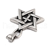 Retro 304 Stainless Steel Pendants STAS-I205-37AS-A-2