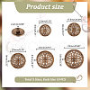 AHADERMAKER 50Pcs 5 Styles 1-Hole Alloy Shank Buttons BUTT-GA0001-21-2