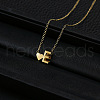 Alloy Letter Heart Pendant Necklaces for Women WGBB55E-01-1