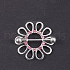 316L Surgical Stainless Steel Rose Rhinestone Nipple Rings FS-WGB766E-11-1