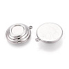 304 Stainless Steel Pendant Cabochon Settings STAS-T065-84P-2