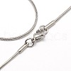 Tarnish Resistant Trendy Men's 304 Stainless Steel Snake Chain Necklaces NJEW-M065-B-01-1