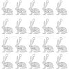 HOBBIESAY 20Pcs 201 Stainless Steel Bunny Pendants STAS-HY0001-02P-1