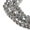 Opaque Solid Color Electroplate Glass Beads Strands GLAA-F029-P4mm-A14-3