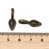 Tibetan Style Alloy Glue-on Flat Pad Bails TIBEP-Q064-183AB-NR-2