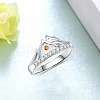 Mountain Zinc Alloy with Rhinestone Finger Rings for Women FS-WG7805C-02-1