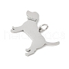 Non-Tarnish 304 Stainless Steel Pendants STAS-E205-09P-5