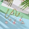 60Pcs 30 Style Alloy Enamel Pendants ENAM-LS0001-06LG-5