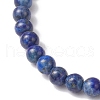 Natural Lapis Lazuli and Natural Carnelian Stretch Bracelets BJEW-JB11964-5