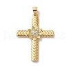 Brass Micro Pave Cubic Zirconia Pendants KK-A212-08B-G-1