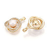 Natural Cultured Freshwater Pearl Rose Pendants PEAR-N020-07M-2
