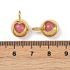 Natural Dyed Agate Heart Pendants KK-A257-20G-02-4