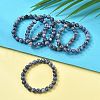 Natural Blue Spot Jasper Beaded Stretch Bracelets BJEW-Q692-35-8mm-1