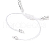 Brass Clear Cubic Zirconia Branch Link Bracelets BJEW-JB11897-4