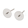 304 Stainless Steel Stud Earring Findings STAS-D370-02P-04-1