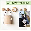 SOFPLATE 12Pcs Mini Baseball PU Leather Pendant Keychain with Wood Baseball Bat DIY-SP0001-51A-5