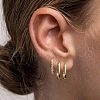 3 Pcs Elegant S925 Sterling Silver Oval Hoop Earrings UJ4417-1-1