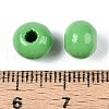 Spray Painted Round Natural Schima Wood Beads WOOD-A018-8mm-08-3