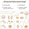 Brass Stud Earring Findings KK-BC0006-14G-8