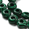 Synthetic Malachite Beads Strands G-P536-A19-01-4