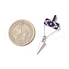 Cylinder Seed Beaded Eye Pendants PALLOY-MZ00650-2