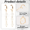 ANATTASOUL 2 Pairs 2 Style Natural Pearl Beaded Dangle Stud Earrings EJEW-AN0002-66-3