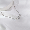 Stainless Steel 5 Heart Pendant Necklaces for Women Daily Wear DA3122-1-1