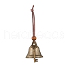 Iron Bell & Tibetan Style Alloy Key Pendant Decorations HJEW-JM03367-2