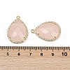 Natural Rose Quartz Faceted Pendants G-K347-12G-08-3