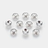 6-Petal Tibetan Style Alloy Flower Bead Caps TIBE-S220-P-RS-2