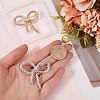 Gorgecraft 2Pcs 2 Colors Bowknot Alloy Brooches JEWB-GF0001-40-3