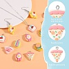 28Pcs 7 Styles Opaque Resin Pendants RESI-SZ0002-03-4