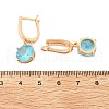 Flat Round Brass Pave Cubic Zirconia Hoop Earrings for Women EJEW-G428-22G-5