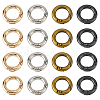 Hobbspring 24Pcs 4 Colors Alloy Spring Gate Rings FIND-HS0001-26A-1
