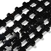 Natural Black Agate(Dyed & Heated) Beads Strands G-I337-A03-01-2