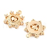 Brass Micro Pave Cubic Zirconia Charms KK-E090-32G-2