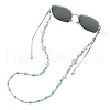 Starfish Turtle Synthetic Turquoise & Glass Seed & Plastic Beaded Adult Eyeglasses Chains AJEW-EH00396-3
