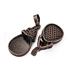 Brass Pendant Cabochon Settings KK-U074-05R-2
