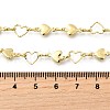 Brass Heart Link Chain Necklaces NJEW-D314-01G-5