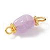 Natural Amethyst Links Connectors PALLOY-JF01091-03-2