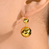 Vintage Hollow Round Brass Hoop Earrings YZ9899-2-1