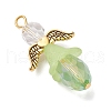 5Pcs 5 Colors Glass Pendants PALLOY-JF03347-4