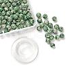 100Pcs 8mm Natural Green Spot Jasper Round Beads DIY-LS0002-60-2