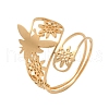 304 Stainless Steel Adjustable Cuff Rings RJEW-Z090-01G-4