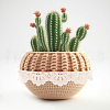 MAYJOYDIY US 5 Yards Shell Shaped Cotton Hollow Flower Lace Trim SRIB-MA0001-01-7