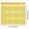 34 Sheets Self Adhesive Gold Foil Embossed Stickers DIY-WH0509-013-2
