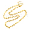 Brass Textured Cable Chain Necklaces for Women NJEW-K282-05G-4