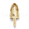 Brass Micro Pave Cubic Zirconia Enamel Pendants ZIRC-A018-02G-RS-3