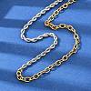 304 Stainless Steel Rope Chain Cable Chain OT Necklaces for Women NJEW-K288-02GP-3